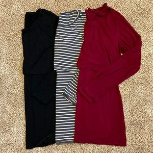 3 pack long sleeve breastfeeding shirts. Womens medium